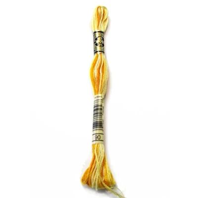 Image of DMC 6 Strand Embroidery Cotton 8.7yd Variegated Yellow