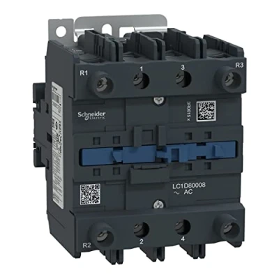 Image of Schneider LC1D80008F7 Contactor 125A Amp 110V AC Volt 4 Main Poles 2 N/O &amp; N/C Contact Configuration