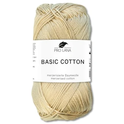 Image of Frida&#039;s Wollhaus Pro Lana 50 g Basic Cotton Knitting Crochet Wool Yarn 64 Colours (106 Sand)