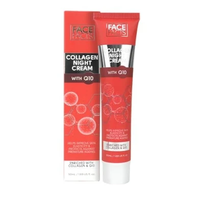 Image of Face Facts Collagen &amp; Q10 Night Cream Ubiquinone (Q10) + Vitamin E Smooth skin elasticity 50ml