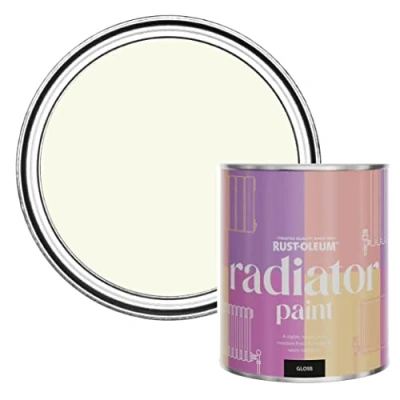 Image of Rust Oleum Green Heat Resistant Radiator Paint in Gloss Finish Apple Blossom 750ml