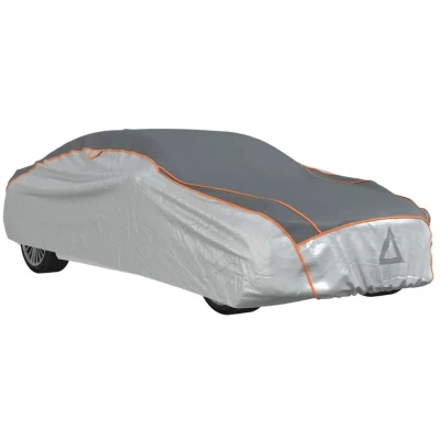 Image of vidaXL Car Cover for Sedan Hail Protection Full XL Grey and Silver
