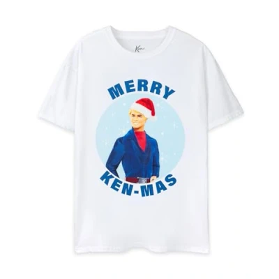 Image of Barbie Mens Christmas T Shirt Merry Kenmas Short Sleeve Seasonal Graphic Tee for Adults Black Xmas Top Men Novelty Movie Fashion Crewneck Merchandise Gift Him