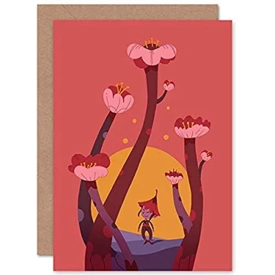 Image of Wee Blue Coo Fairies Sunset Sprite Greetings Card