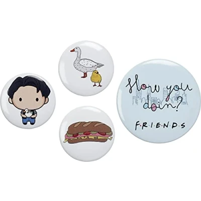 Image of Official Friends Joey Button Badge Set by The Carat Shop