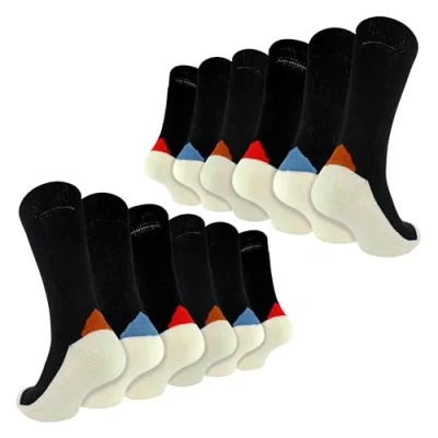 Image of Thick Wool Work Boot Socks Sock Snob 3, 6, 12 Pair Multipack Heavy Duty for Winter (6 11, Pairs)