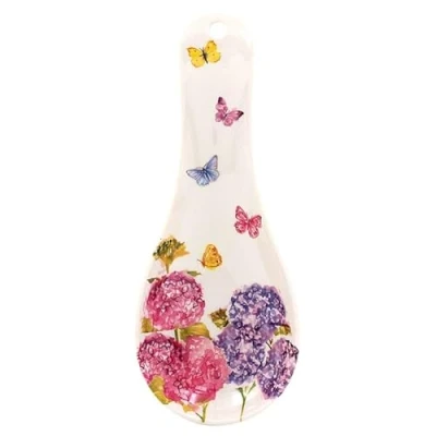 Image of The Leonardo Collection Butterfly Blossom Spoon Rest for Kitchen &amp; Home Holder Accessories Designed by Jennifer Rose Gallery Heat Resistant All Types of Spoons