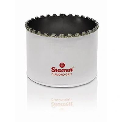 Image of Starrett Diamond Grit Hole Saw D0318 Ceramic and Tile Drill Cutter For Brick Glass Marble Slate Stone Porcelain 79mm (3.1/8 inch)