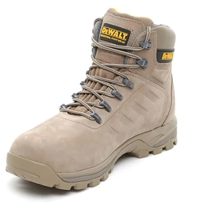 Image of Dewalt Sharpsburg Men&#039;s Nubuck Leather, Lightweight, Steel Safety Toe, Work Boot, Stone, UK8 (EU42)