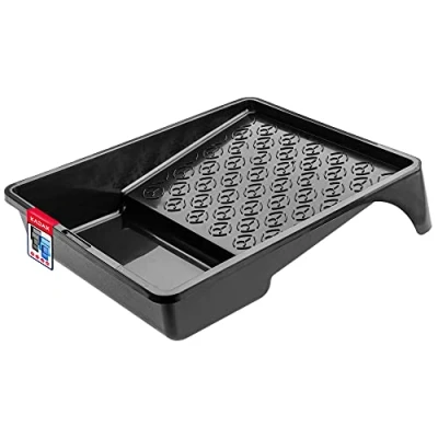 Image of KADAX Paint Tray 25.5 x 33 cm, Plastic Roller for Painting Walls and Decorating, Accessories Room Renovation (Black)