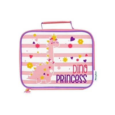 Image of Harry Bear Girls Dinosaur Lunch Bag Kids School Box Pink One Size