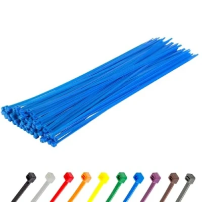 Image of Gocableties Blue Cable Ties, 300mm x 4.8mm, Pack of 100, 12&quot; Premium Nylon Zip Multi Purpose Plastic Tie Wraps, Secure Self Locking Mechanism, for Home, Garden, Office and DIY