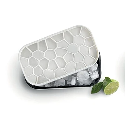 Image of Lekue Ice Box Silicone Cube Tray and Storage White