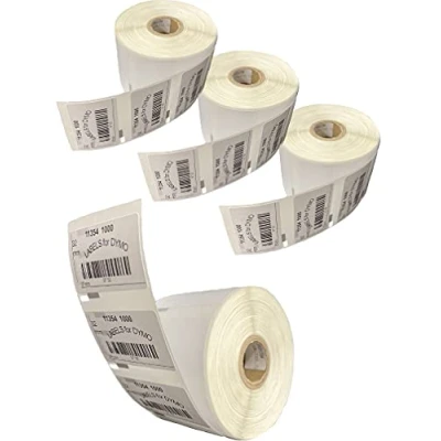 Image of LEYF Labels for Labelwriter 11354 4 Roll Pack x 1000 per = 4000 Labels, Self Adhesive, Compatible with &amp; Seiko Label Printers, 57 32 mm 4X11354