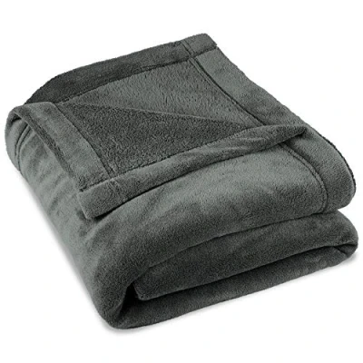 Image of CelinaTex Montreal cuddly blanket microfibre Coral fleece XXL 220 x 240 cm grey