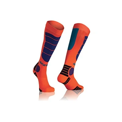 Image of Acerbis MX Impact Socks, Blue/Orange, XXL