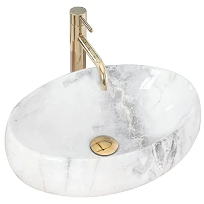 Image of REA Bathroom Sink Made of Ceramic Linda Granite Imitation U2514, Stone