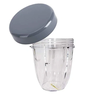 Image of Utiz 18oz/500ml Small Cup with Flat Lid Cap for Nutribullet 600W 900W Blender Juicer (18oz)