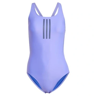 Image of adidas Performance 3STRIPES Graphic Vback Swimsuit, Women&#039;s, Size: 26, Blue