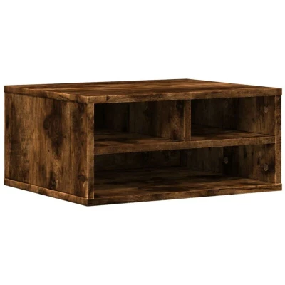 Image of vidaXL Printer Stand Smoked Oak 49x40x22,5 cm Engineered Wood