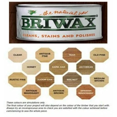 Image of Briwax (Dark Oak) Furniture Wax Polish, Cleans, stains, and polishes. by