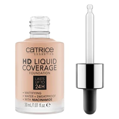 Image of Catrice Make up HD Liquid Coverage Foundation, Rose Beige 20, 30 ml