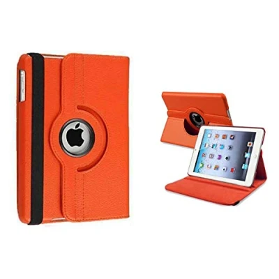 Image of Rotate 360 Leather Case For Apple iPad Air 1 (2013) 2 (2014) and 5th Generation (2017) 6th (2018) (Orange)