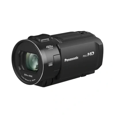 Image of Panasonic HC V900E K Full HD Handheld Camcorder, 2K Video, 25mm F1.8 Wide Angle Lens, Touchscreen, 24X Optical Zoom, Hybrid OIS+, HDR, Zoom Mic, Black