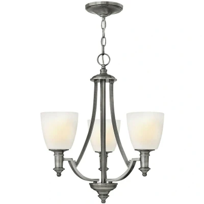 Image of Truman Multi Arm Chandelier 3 Light Antique Nickel Finish, E27