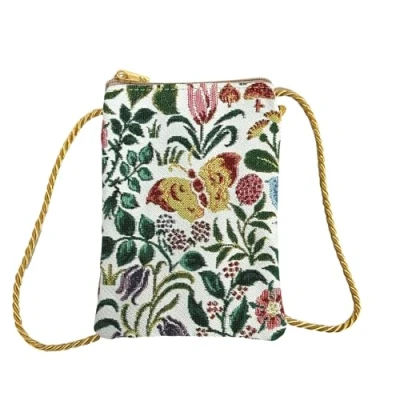 Image of Signare Tapestry Mini Crossbody Phone Bag, Ladies Purse for Phone, Mobile Purse, Smart Bag (Spring Flower)