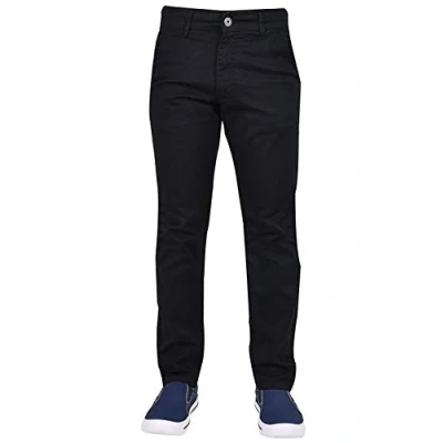 Image of Enzo Men EZ348 Chino Jeans Black 48W x 32L