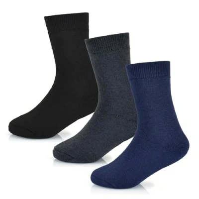 Image of A2Z 4 Kids Boys Girls Thermal Socks Winter Warmth Insulated AZ698 Black/Grey/Navy 3 Pack 11 14 (4 6)