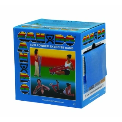 Image of CanDo Resistance band / training gymnastics dispenser box, 45 m blue (strong) alternative to dumbbells
