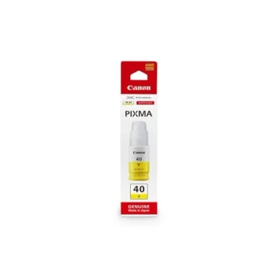 Image of Canon GI 40 Y Yellow original ink refill for PIXMA G5040, G6040, G7040, GM2040, GM4040