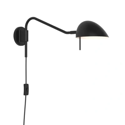 Image of Serge Plug In Matt Black Reading Light Astro