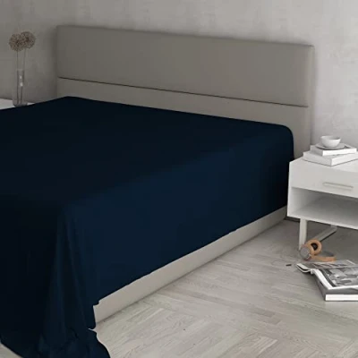 Image of Max Color Top Sheet, 100% Cotton, Dark Blue, Maxi Double