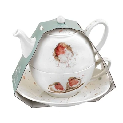 Image of Wrendale Designs Robin Tea for One with Saucer