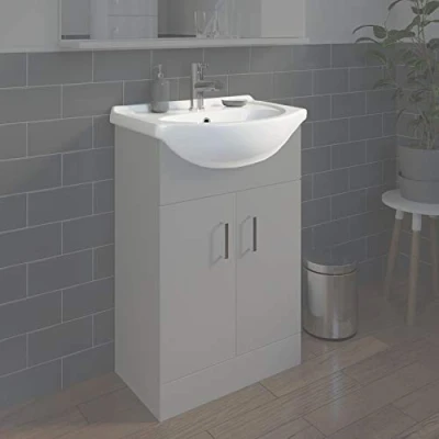 Image of 550mm Bathroom WC Basin Compact Sink White Single Tap Hole ONLY
