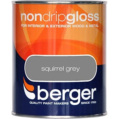 Image of Berger Non Drip Gloss 750ml Squirrel Grey (306030)