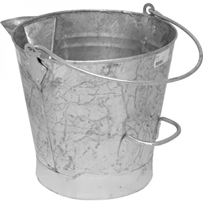 Image of L&amp;S Engineers 3 Gallon Round Galvanised Metal Bucket w/Tipping Handle