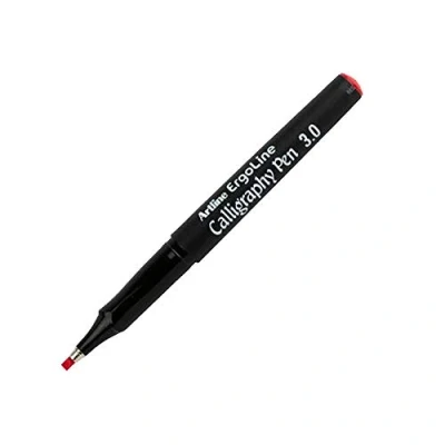 Image of Artline Calligraphy Felt Pen 3 mm with Clip Red