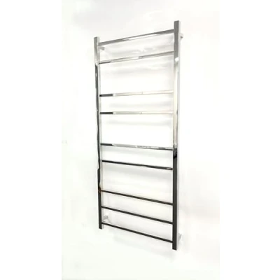 Image of Cumbria Designer Square Tube Stainless Steel Towel Rail 500x1400mm Warmer