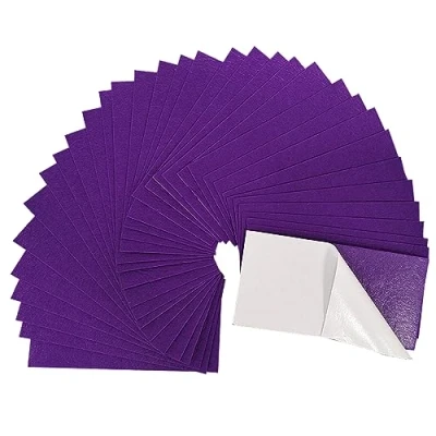 Image of Jtnohx Self Adhesive Felt Sheets, Purple Adhesive, 33 Pcs 10 x 20cm Sticky Back for Crafts DIY Sewing School Projects Decoration