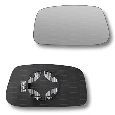 Image of Less4spares Replacement Wing Mirror Glass Left Compatible with Citroen C8 2002 2014 CLIP ON Passnager Near Side N/S Heated Convex