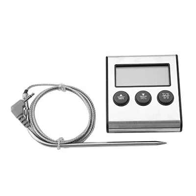 Image of Digital Thermometer,℃ ℉ Food Meat Temperature Meter,Instant Read Kitchen Cooking Barbecue Thermometer,with Thermocouple Probe, 50 ℃ 300