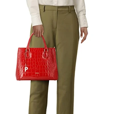 Image of Picard Weimar Women&#039;s Shopper Calf Leather One size, Medium with Zip Everyday Going Out, red, standard Handbag