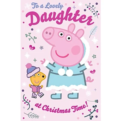 Image of Danilo Promotions Official Peppa Pig Daughter Christmas Card, Multi, PGX06