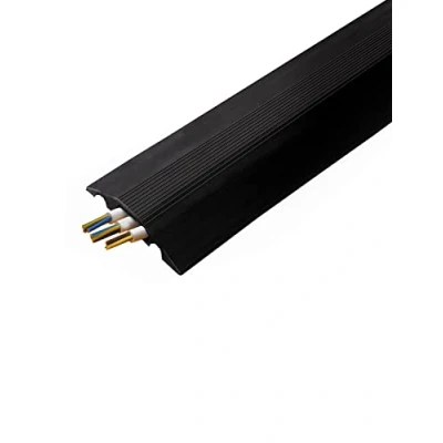 Image of Vulcascot CableSafe Flexible Split Base Cable Protector Type RO7 B Black 1.5 Metre