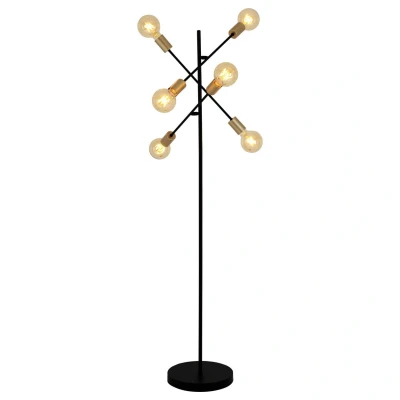 Image of Modo Multi Arm Floor Lamp Black 6xE27