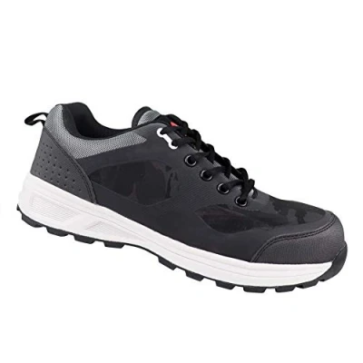 Image of Lee Cooper Workwear Mens Lightweight Metal Free Non Composite Toe Cap Work Safety Trainer Shoe S1P/SRA, Black, UK 8